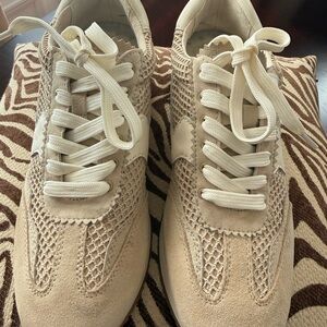 Dolce Vita-Neutral Beige Suede Sneakers—excellent condition.